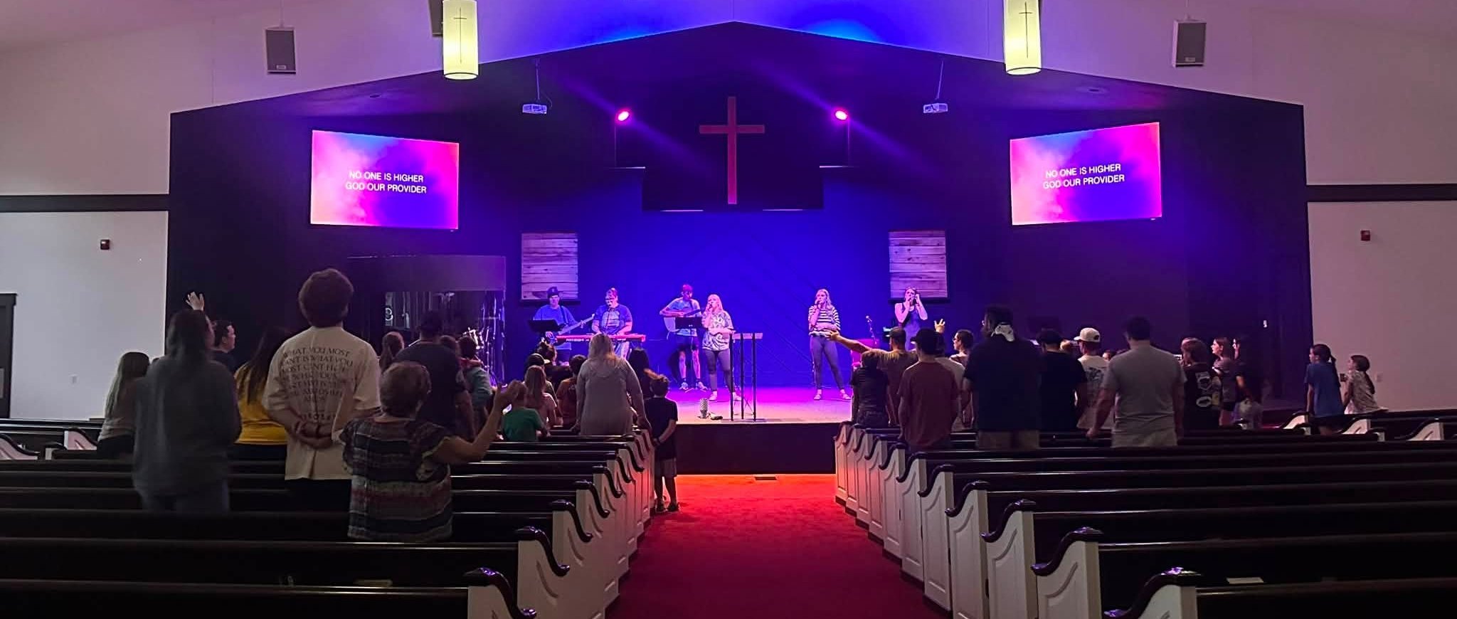The Worship Center at Engage Church during a Sunday service